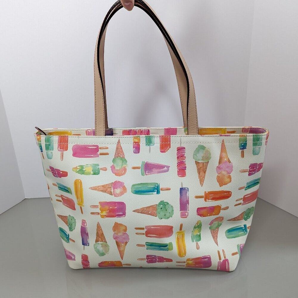Kate Spade New York Flavor Of The Month Francis Tote Bag Ice Cream Popsicles - Picture 4 of 14
